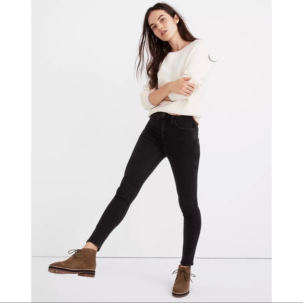 Madewell 10" High-Rise Skinny Jeans Starkey Wash Black NEW